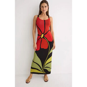 CALA DE LA CRUZ Solange Dress in Multicolored Floral